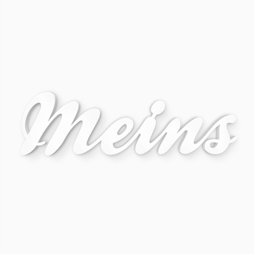 Dekobuchstaben 3D Meins