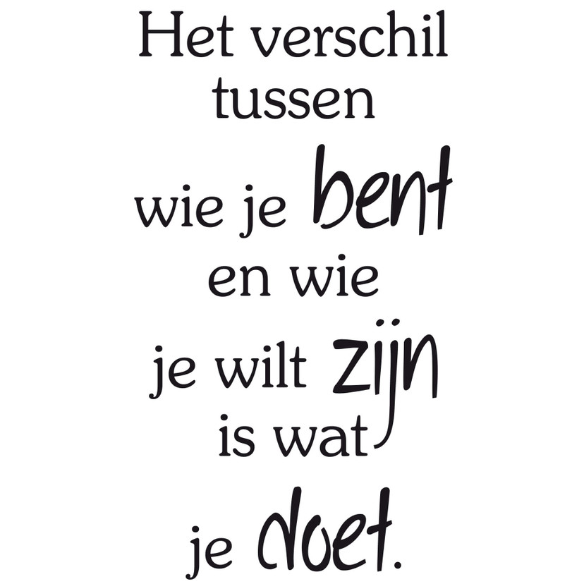 Muursticker Het verschil tussen...