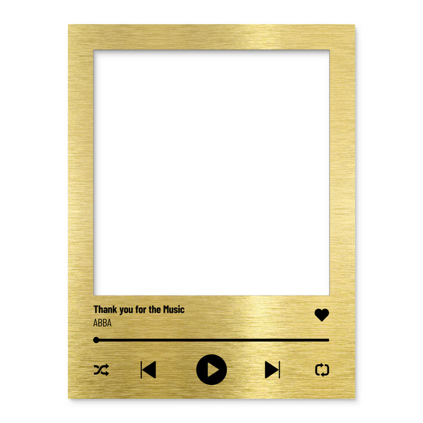 Fotoramme sangcover i streaming-look - kan personaliseres