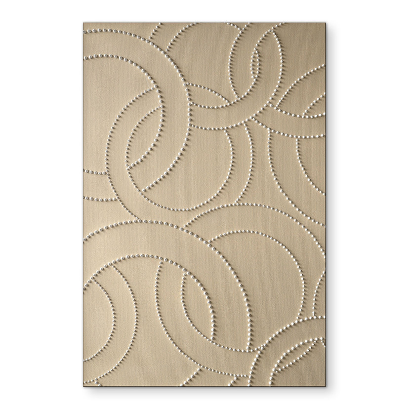 Tableaux Anneaux abstraits beige - Grande - Alu-Dibond