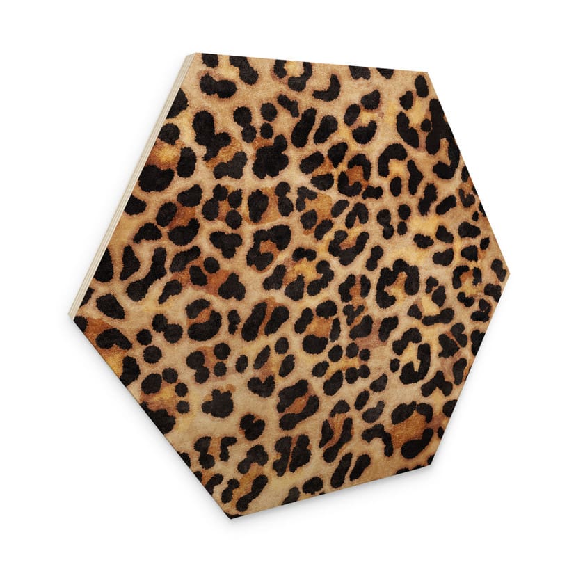 Stampa su legno Leopardo selvaggio - Stampa animali - Tunaboylu