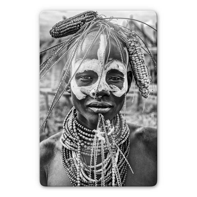 Tableau sur verre Kuesta - Portrait d'une femme éthiopienne