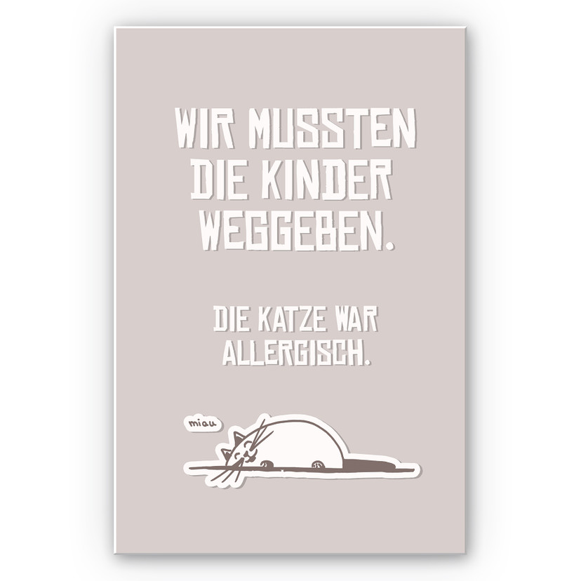 Wandbild Wir mussten die Kinder weggeben - Katze