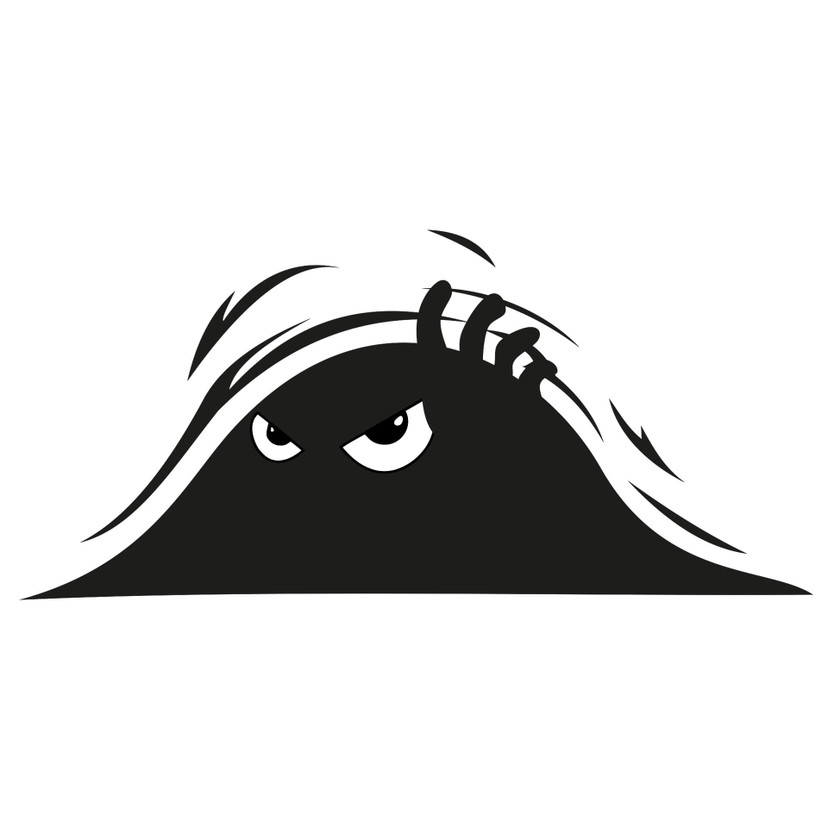 Wallsticker Ondt monster