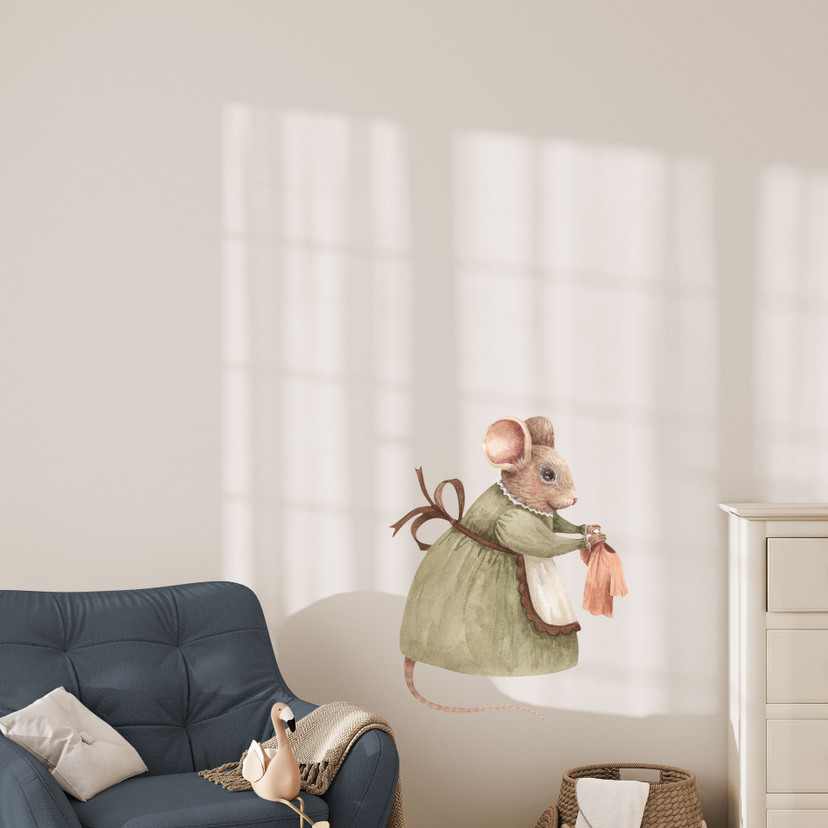 Flittig mus Wallsticker - Mor - Kikki Belle