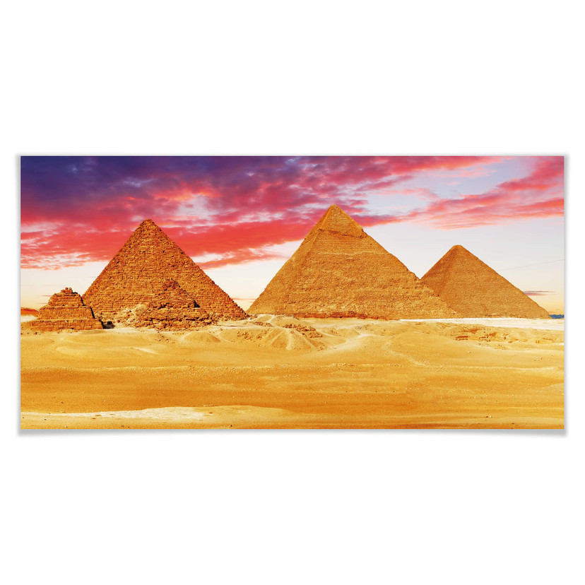 Poster - Les pyramides de Gizeh