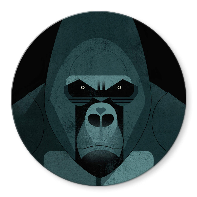 Glasbillede - Gorilla - Braun