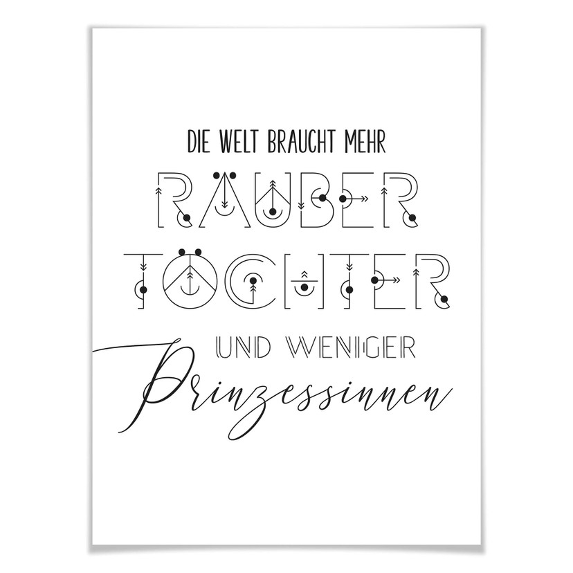 Poster Die Welt braucht mehr Räubertöchter