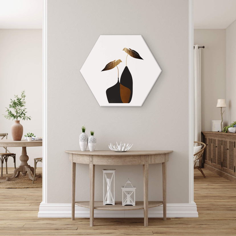 Hexagone - Alu-Dibond Kubistika - Bouquet scandinave