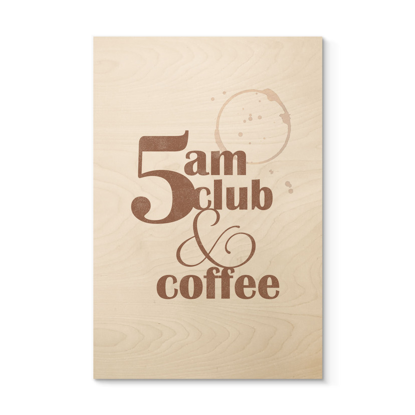 Tableau sur bois 5 au Club & Coffee