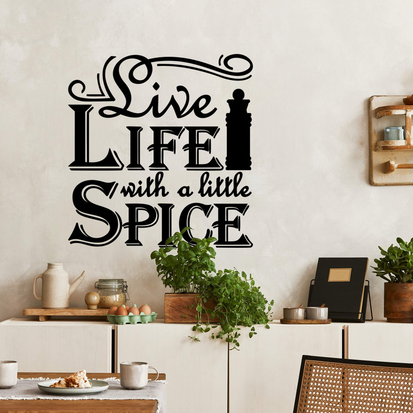 Wandtattoo Live life with a little spice - Vintage