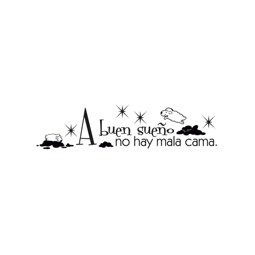 Wallsticker A buen sueno no hay mala cama.