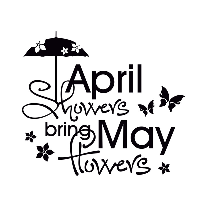 Wallsticker April showers bring May flowers
