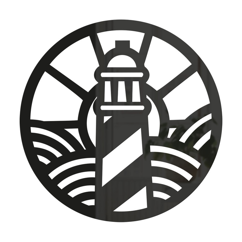 Dekoracja akrylowa morska - Latarnia morska - okrągła