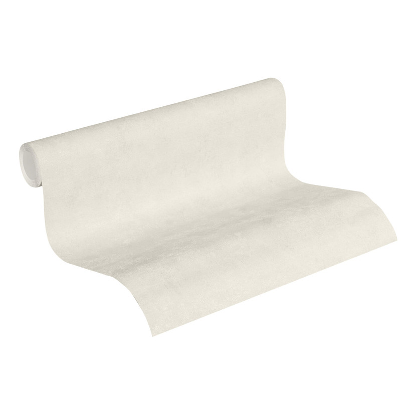 A.S. Création Papier peint Intissé Neue Bude 2.0 Edition 2 vintage uni blanc, crème