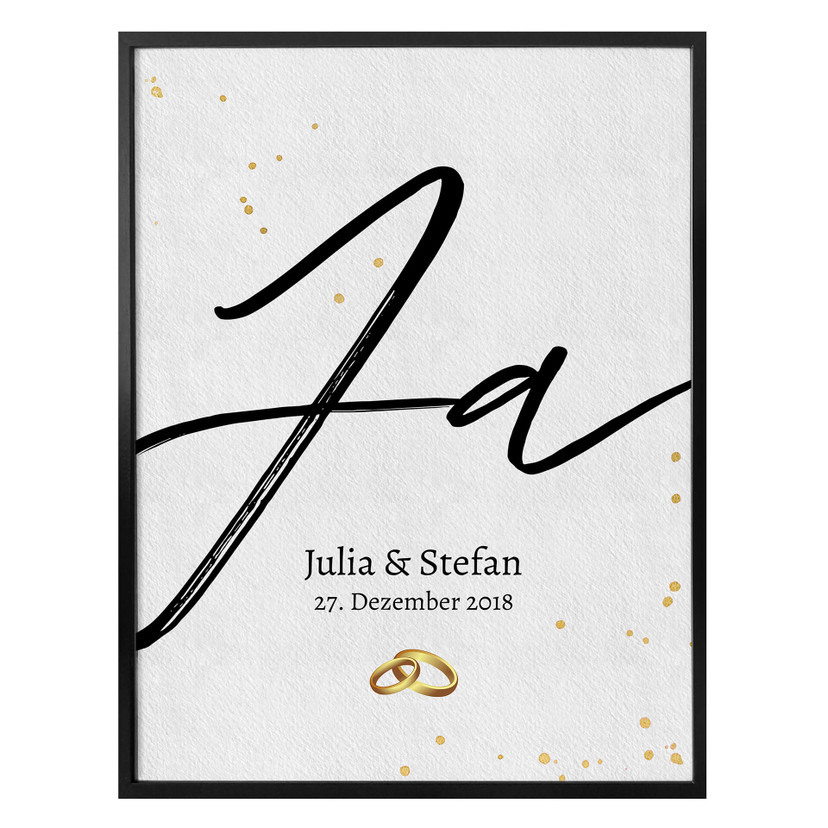 Plakat Højtid - Ja + personlig tekst