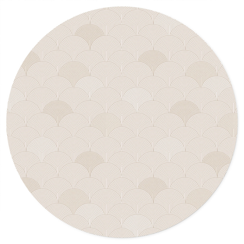 Naklejka na ścianę Abstrakcyjne półkola w delikatnym beżu - Bloomery Decor - Round
