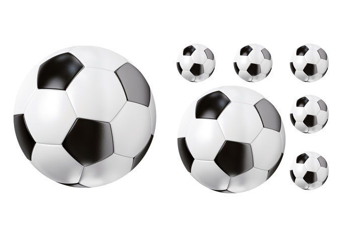 Sticker mural Set de ballons de foot