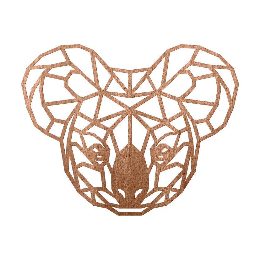 Sztuka drewniana mahoń - Origami Koala