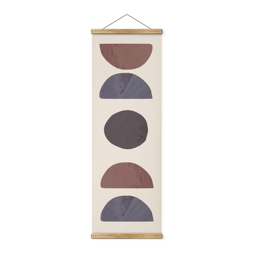 Affiche textile 1X Studio - Formes abstraites dans les tons de terre - Panorama