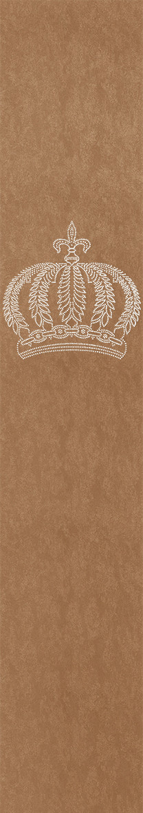 Papier peint intissé couronne, aspect béton aspect métal moderne brillant en cuivre