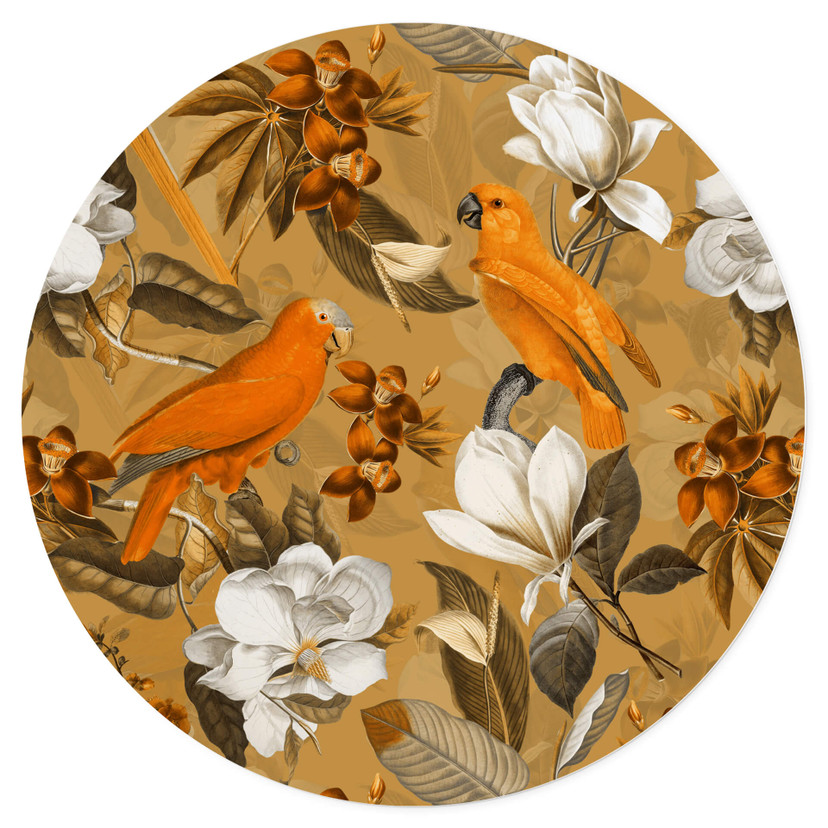 Naklejka na ścianę UN Design - Tropical Ochre - okrągła