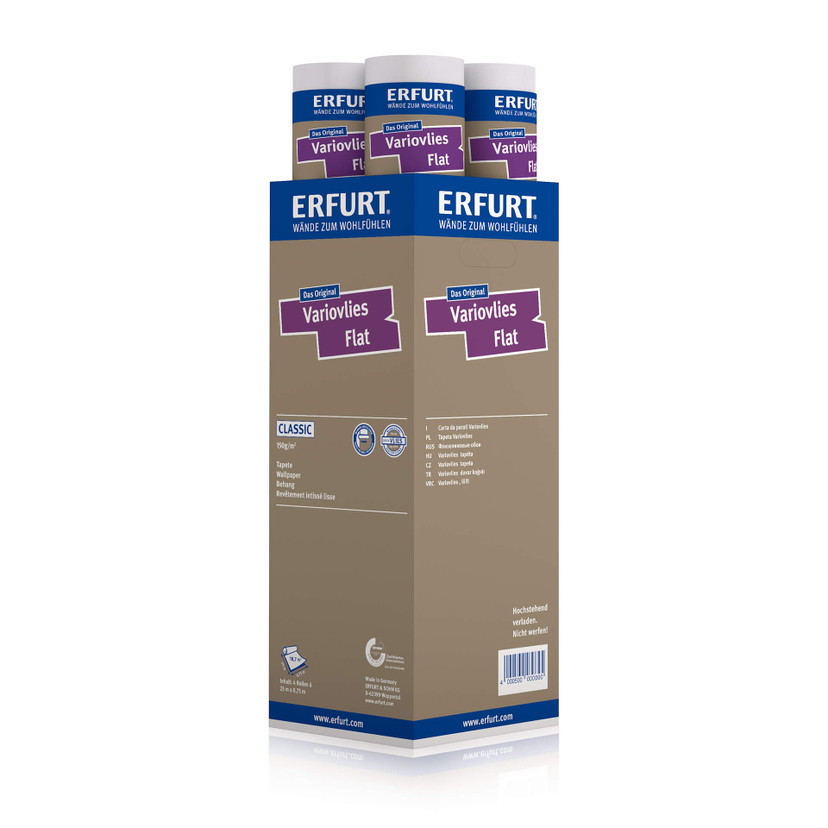 Erfurt renoveringsvæv Variovlies Flat 150 g/m² 25x0,75 m kasse (4 ruller)