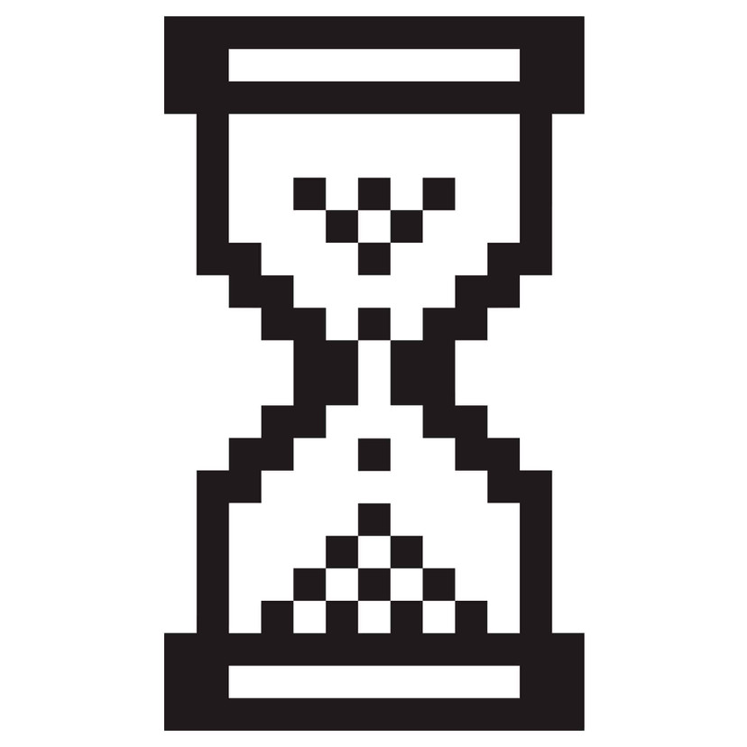 Timeglas wallsticker