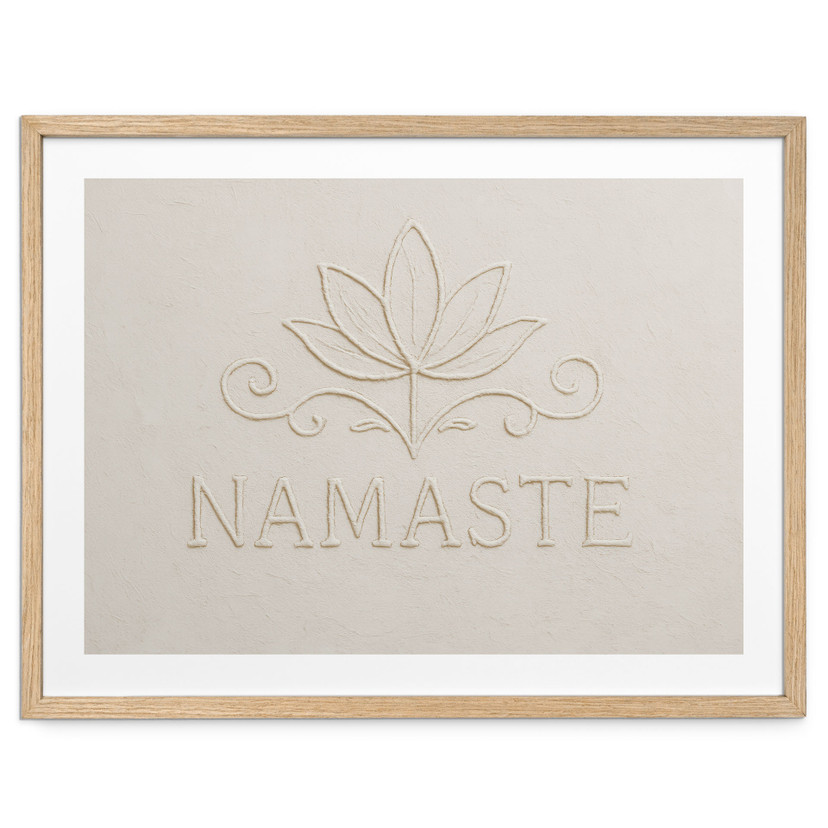 Plakat Namaste z lotosem - Treechild