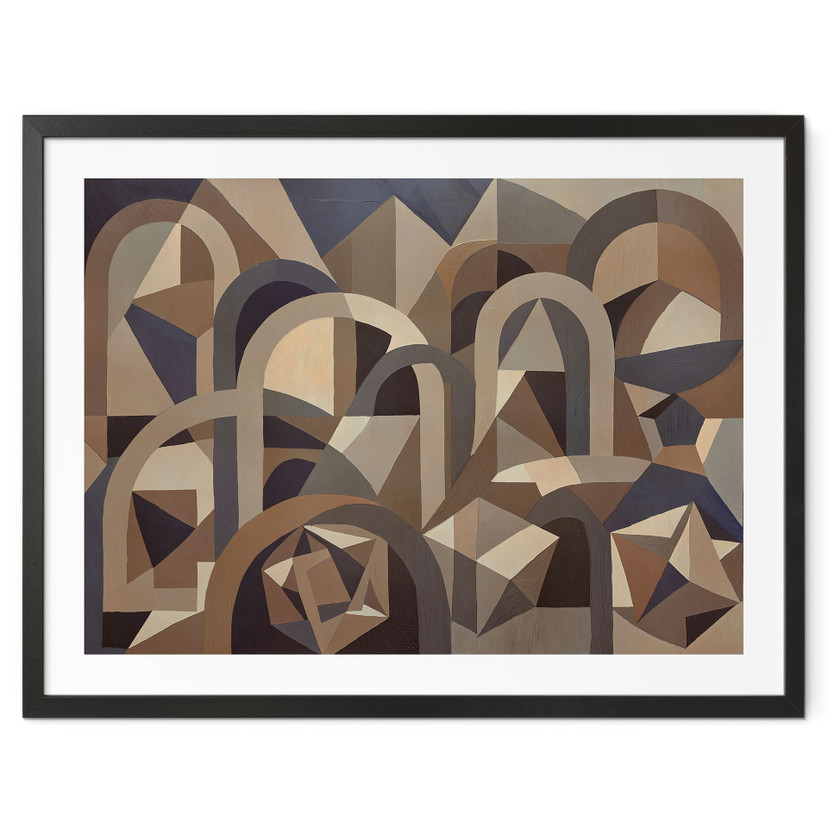 Poster Silent Axis - Geometrische Architectuur - Sir Edward x Grigory Gladarev