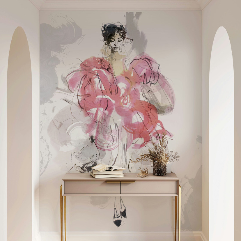 Papier peint photo Femme, Art Crush Designer dans Coloré 2,70 x 1,98m