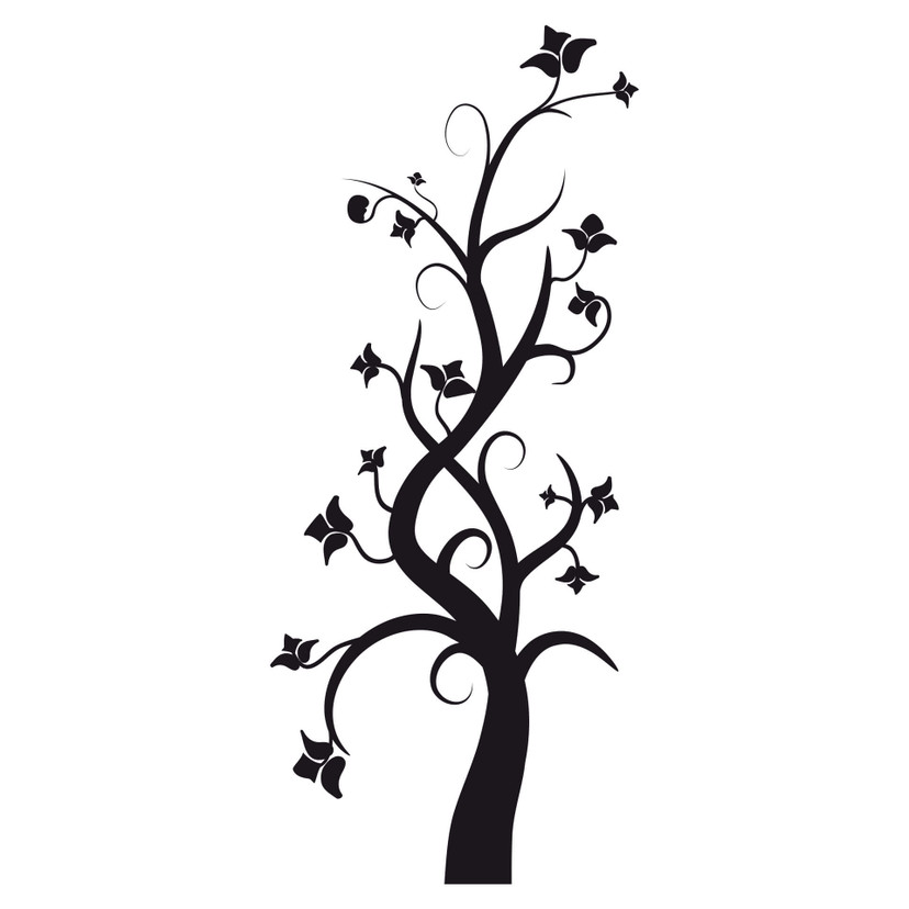 Wallsticker Tornerose Træet