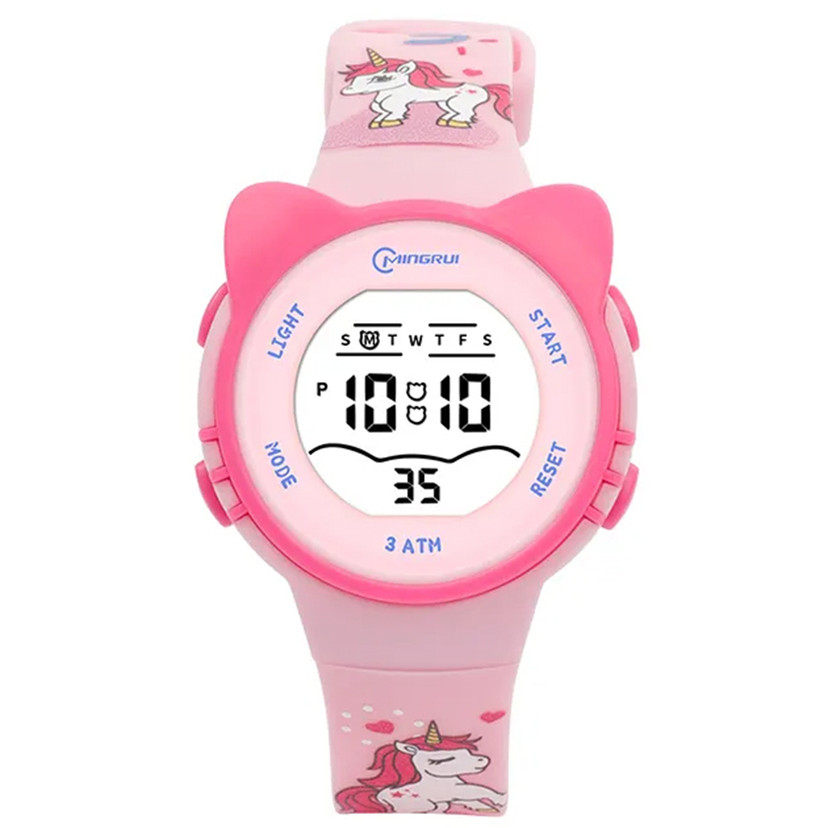 Sport Armbanduhr | Digitale Uhr für Kinder und Jugendliche | Rosa Einhorn