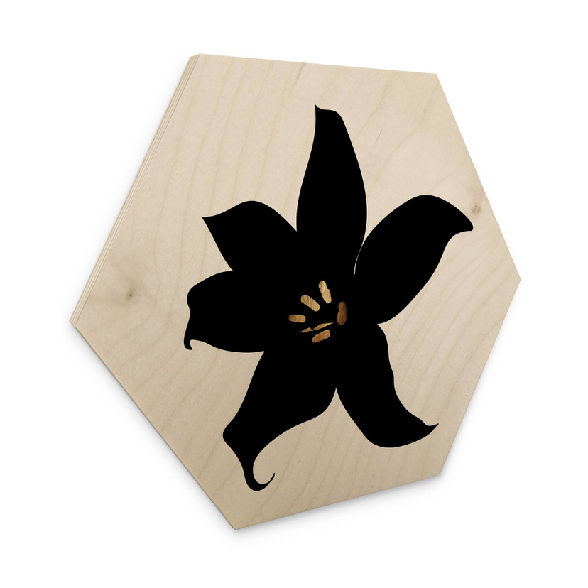 Hexagon Hout Kubistika - Dark Orchid