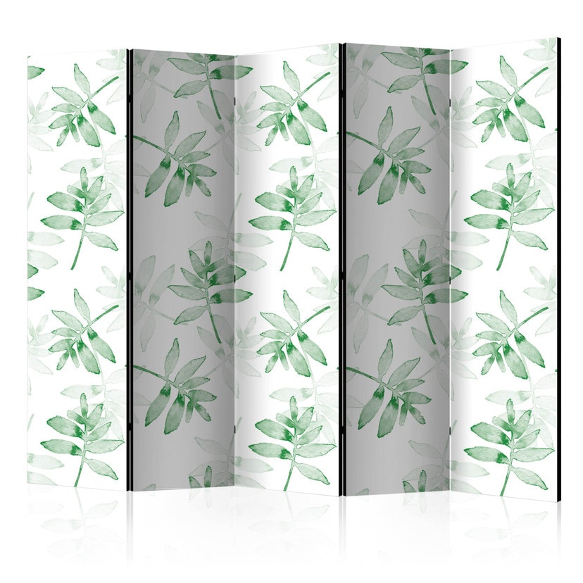 Screen room divider - Akvarelgrene, 3-delt