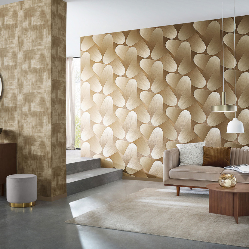 Grafisch behang Elysium goud