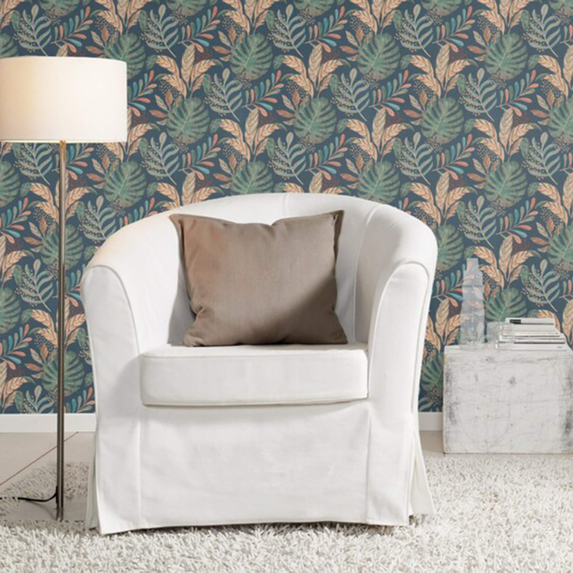 Rasch papier peint intissé, papier peint à motifs Salsa bleu nuit