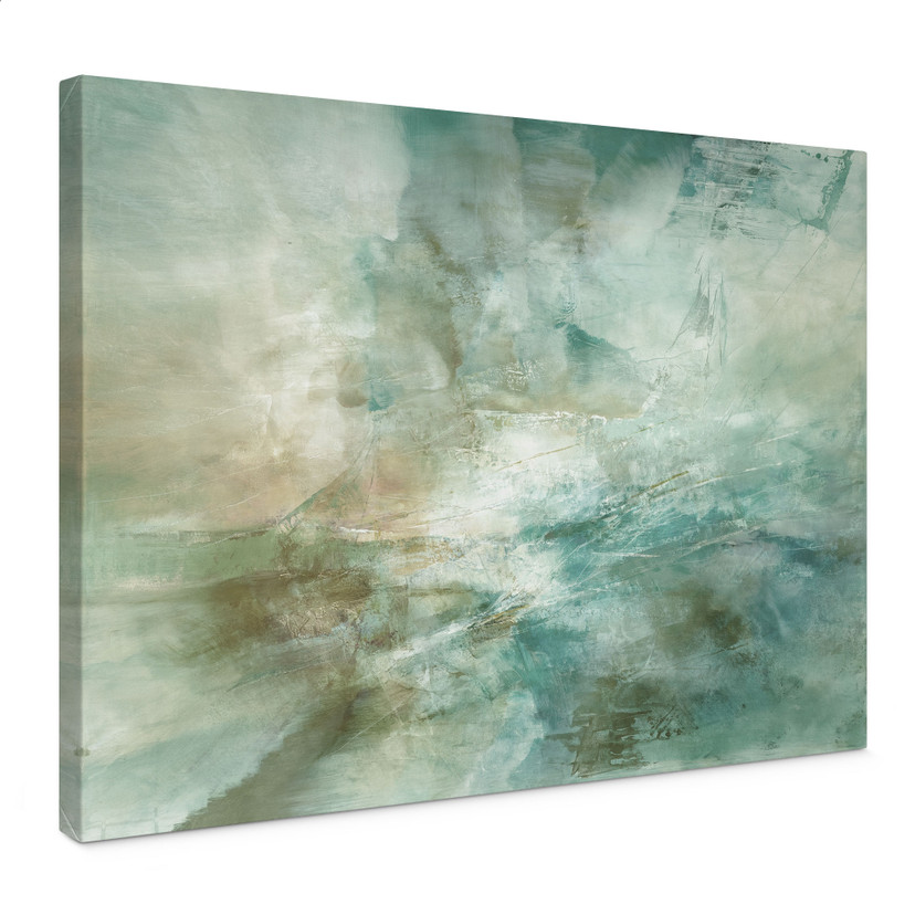 Canvasbillede med kunsttryk - Salviegrønt tågelys - Schmucker