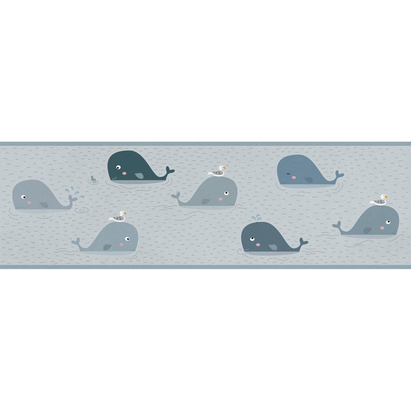 A.S. Création Lovely Kids Frise autocollante enfant - Gris