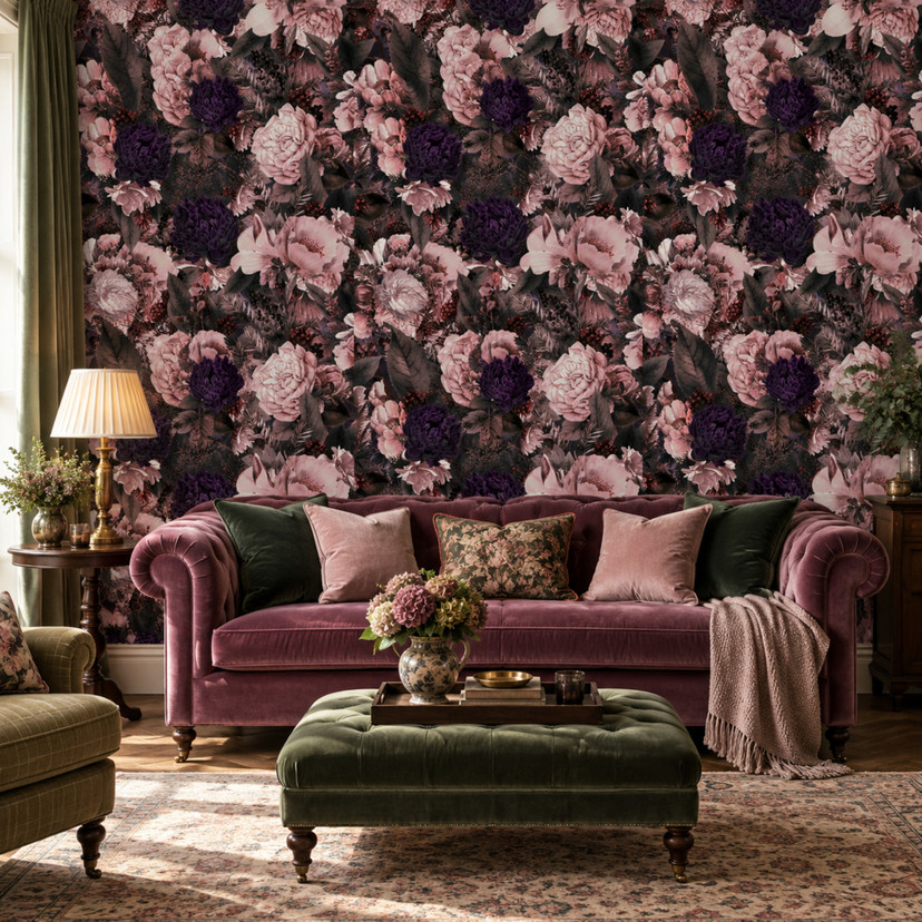 Mønstertapet UN Designs - Blomsterdrøm