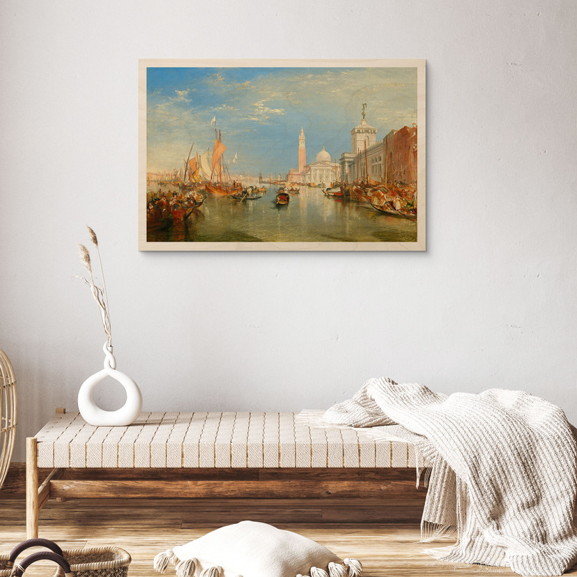 Tableau sur bois Turner - Venise, Dogana et S. Giorgio Maggiore