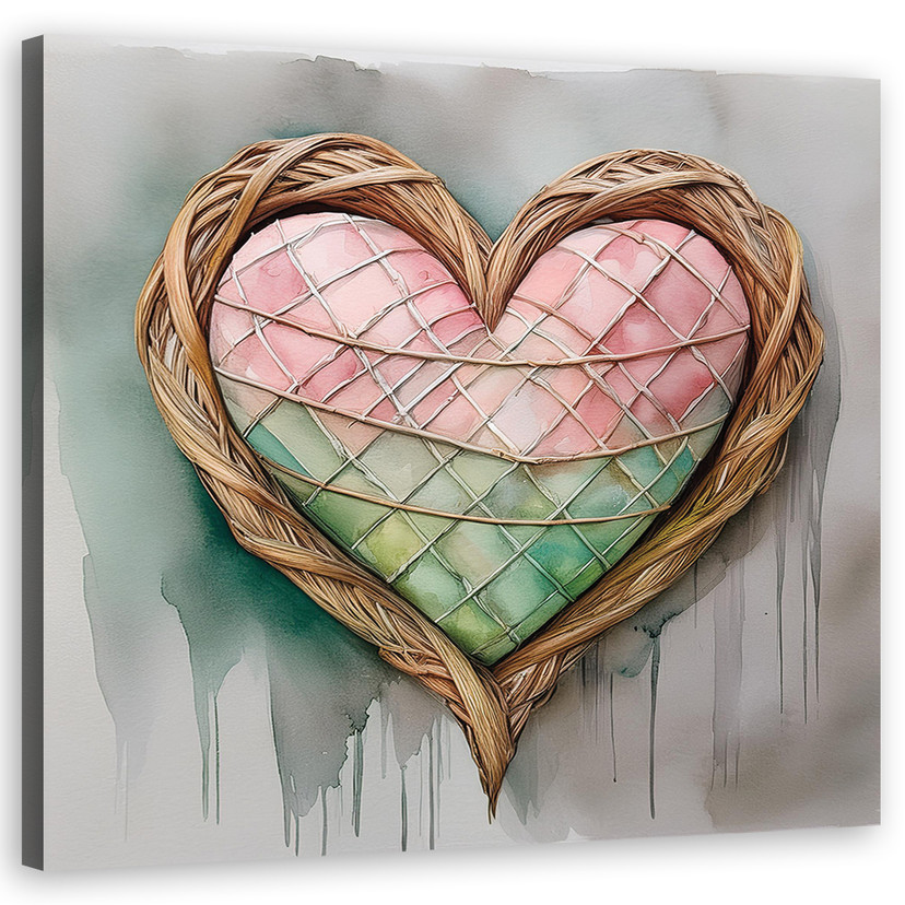 Leinwandbild Herz Liebe Shabby Chic