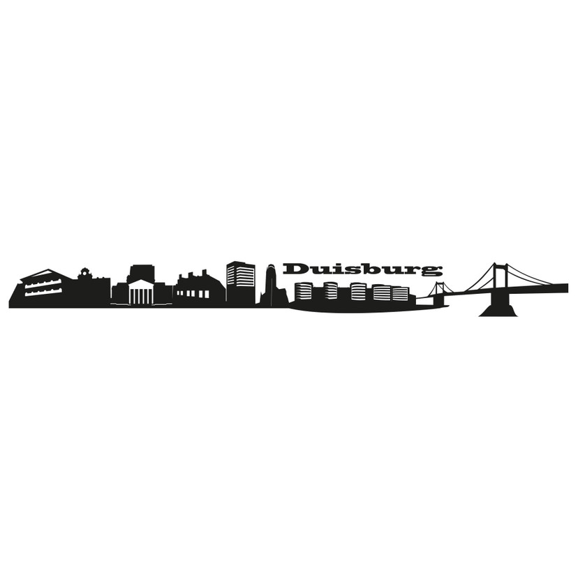 Wandtattoo Duisburg Skyline