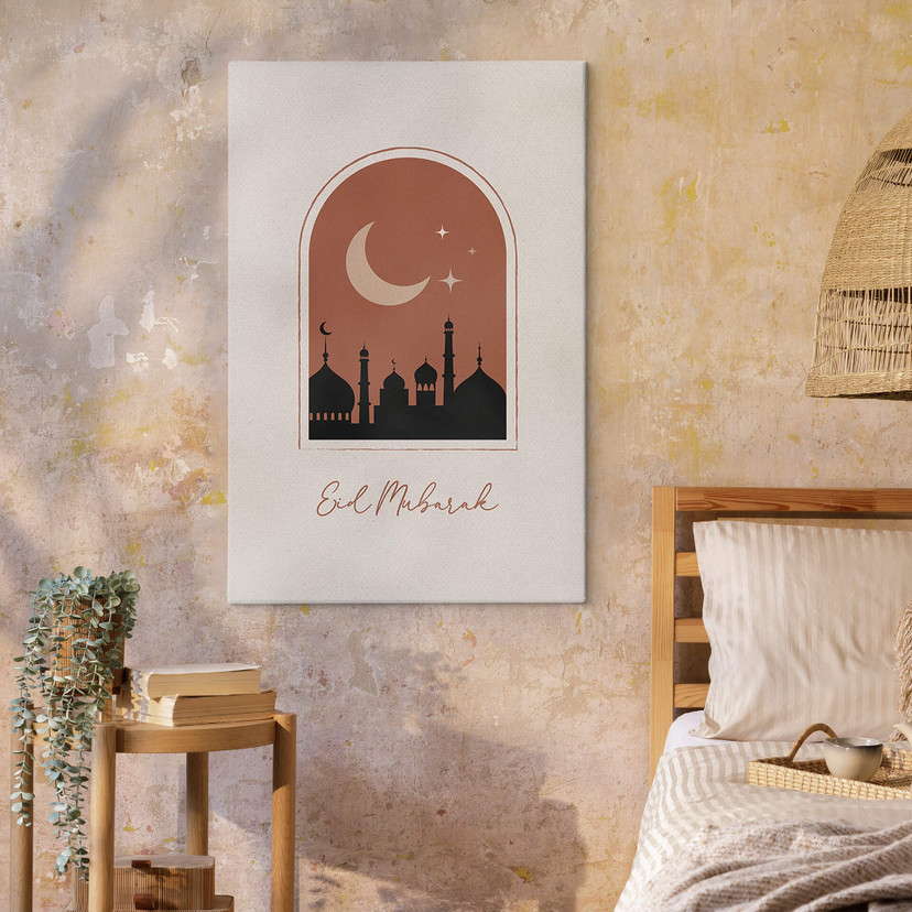 Obraz na płótnie Eid Mubarak w nocy