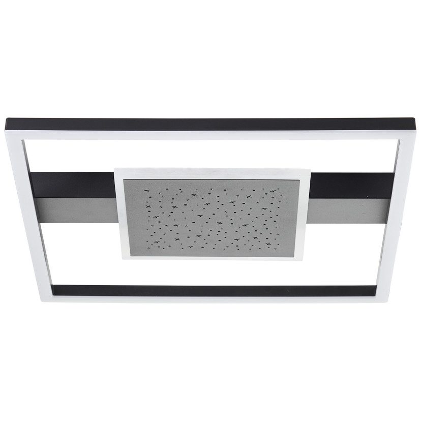 Deckenleuchte Maximilian, schwarz, 5 x 37 cm, Metall Glitzereffekt