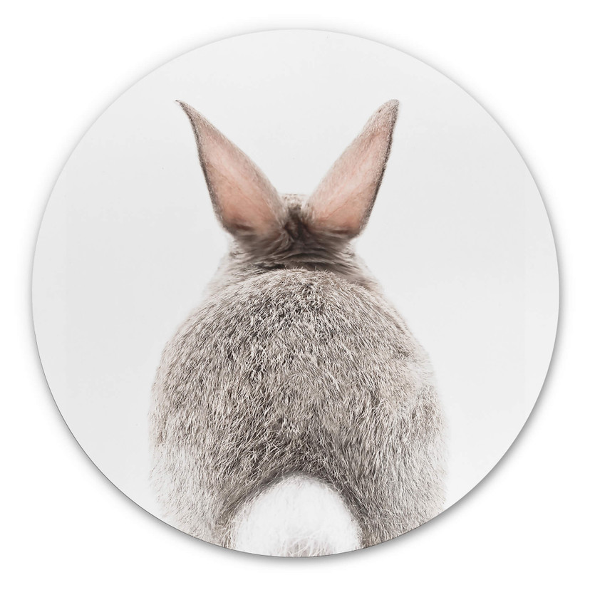 Tableau sur alu-Dibond rond Sisi & Seb - bas de lapin