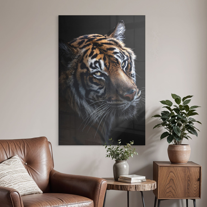 Acrylglasbild Majestätischer Tiger Blick - wooorry