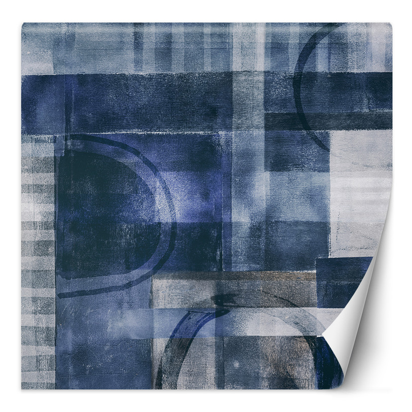 Fototapete, Blaue geometrische Abstraktion - Andrea Haase