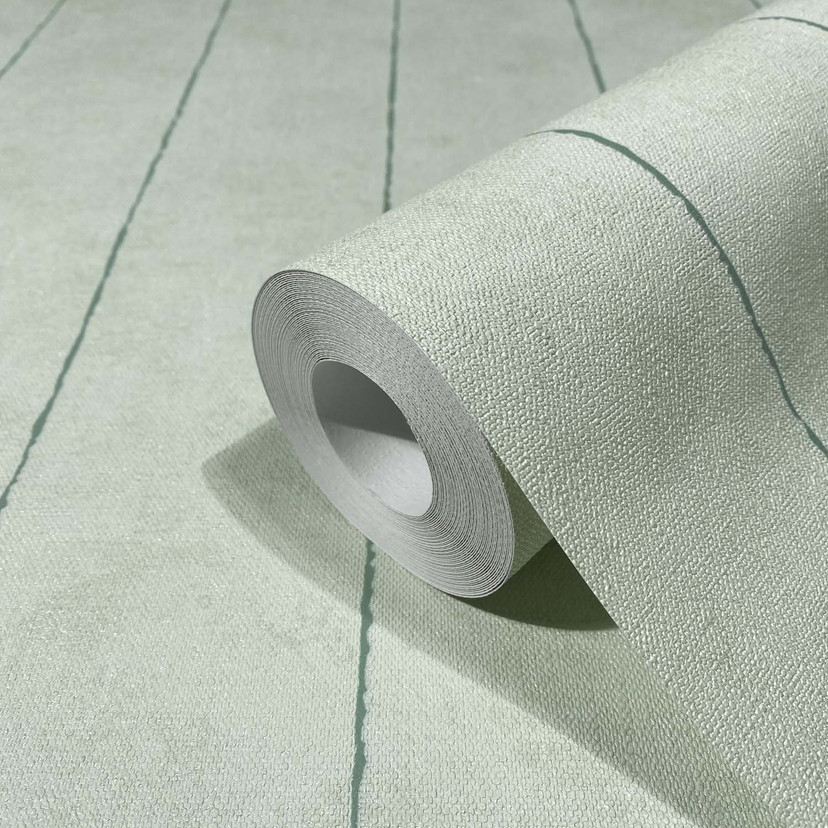Stretched tapet, non-woven vægbeklædning Shades Iconic grøn