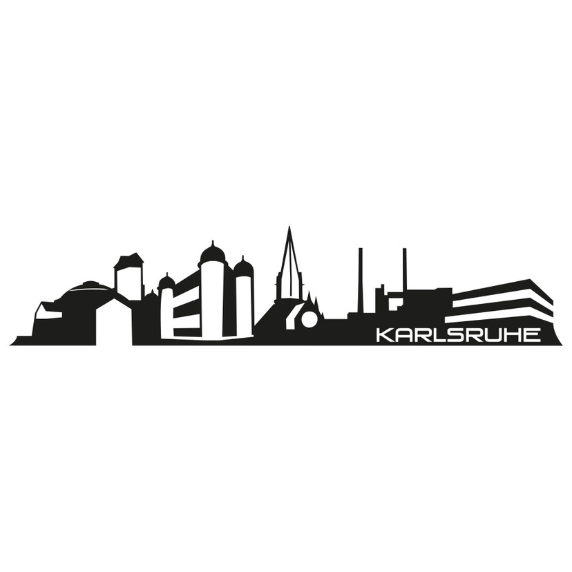 Wandtattoo Karlsruhe Skyline